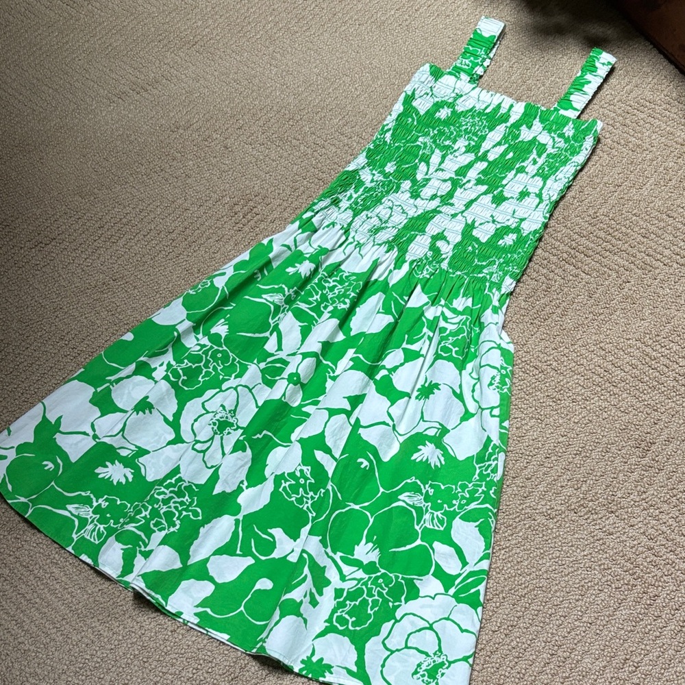 Rails green and white sundress